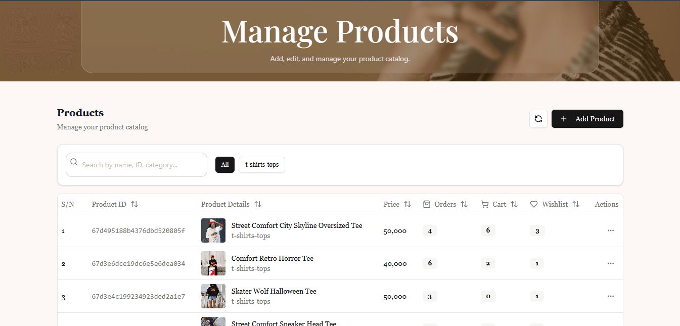 Street Comfort Product Management